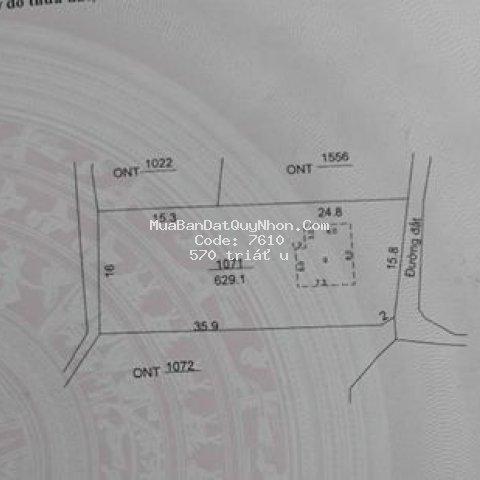 Bán lô đât xã bình nghi tây sơn 630m2 n16m