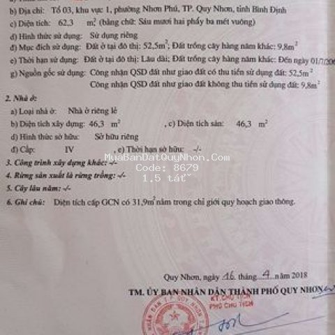 Bán nhà cấp 4