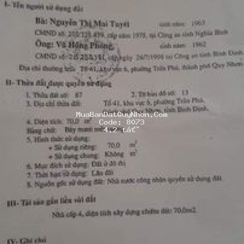 Bán nhà thông ra nguyễn huệ