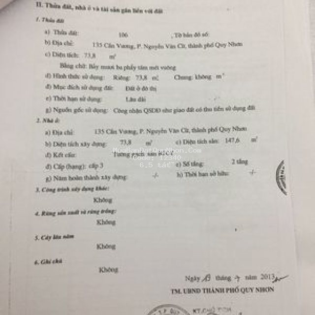 Bát đất chính chủ,gần biển quy nhơn