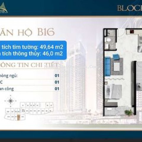 Căn 1n view biển - giá cđt - view ngắm quảng trườn