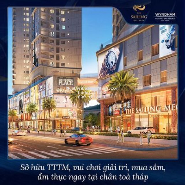 Căn 2pn view quảng trường biển quy nhơn. dt 55m2