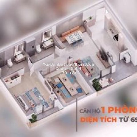 Cần bán căn hộ biển takashi 5* sở hữu lâu dài 55m2