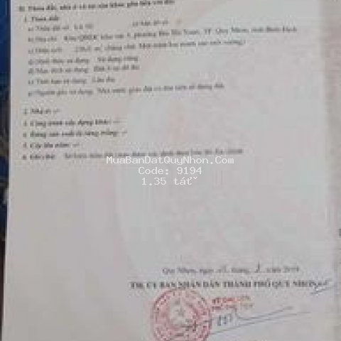Cần bán đất kv5 phường bùi thị xuân