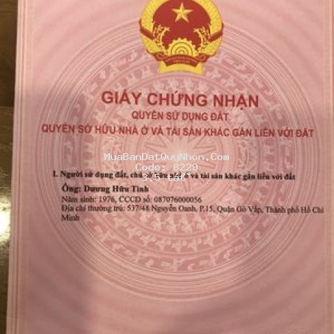 Cần bán đất tại khu du lịch sinh thái tp. quy nhơn