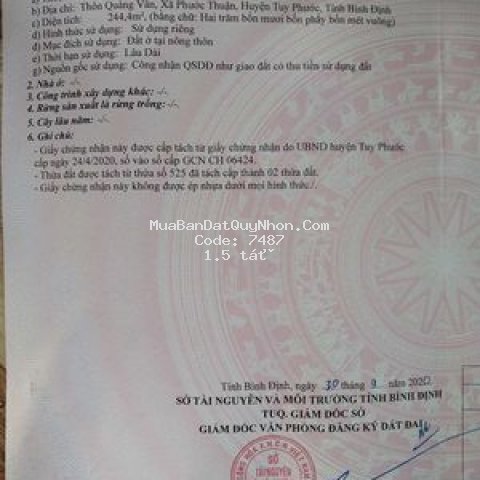 Cần bán lô đất 99m2 ( 5*20)