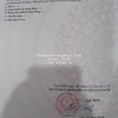 Cần bán lô đất xã phước an tuy phước bình định