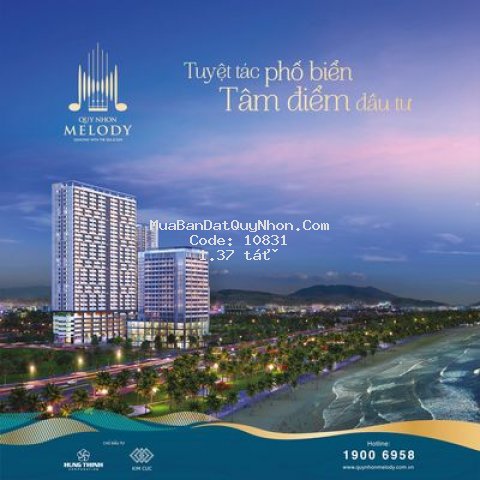 Căn hộ biển quy nhơn melody 51m2 1pn 1wc ck 25%