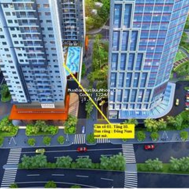 Căn hộ grand center, 50m², 1pn, view hồ bơi mát mẻ