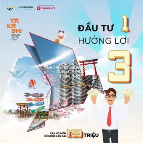 Căn hộ nghỉ dưỡng sở hữu lâu dài - thanh toán 20%