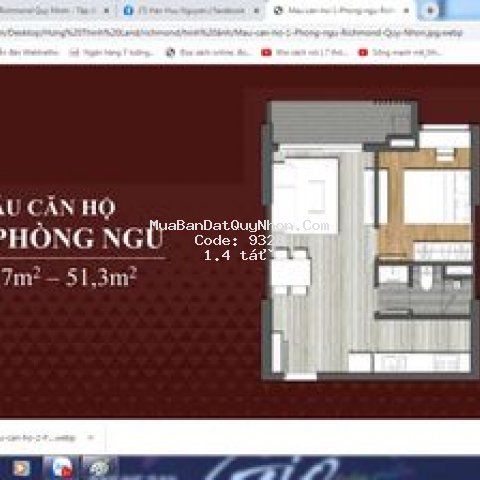 Căn hộ trung tâm tp quy nhơn giá chỉ 1,4 tỷ