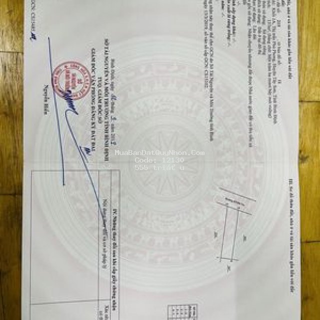 Chính chủ có shr tại tt phú phong đường xe hơi