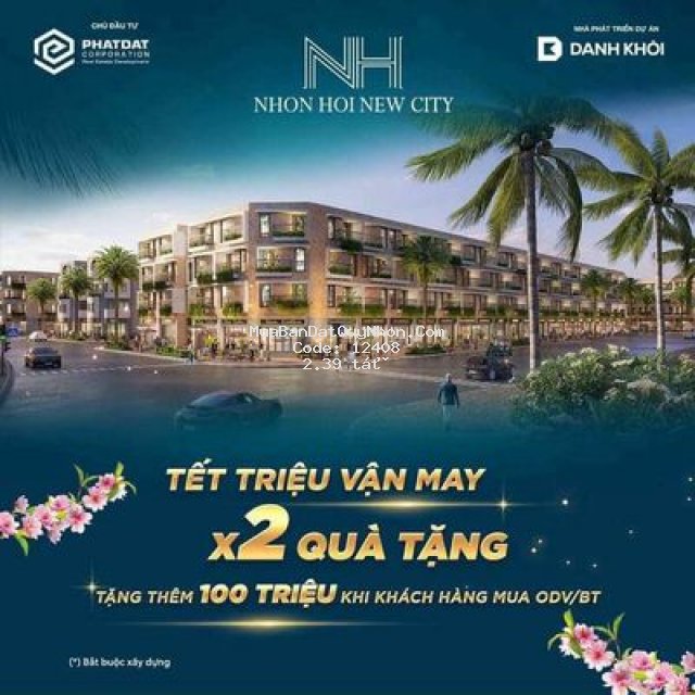 đất đất nền nhơn hội ven biển giá 600tr 126m2