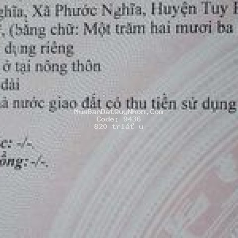 đất đối diện ubnd xã phước nghĩa
