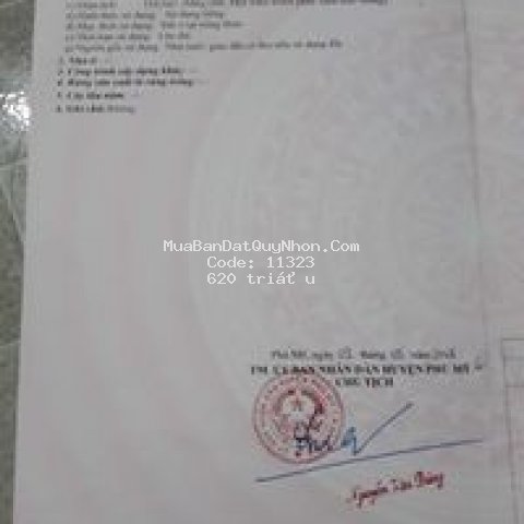 đất khu dân cư 5*22m kdc biển phù mỹ