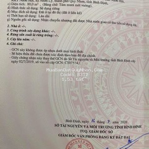 đất nền lk06-03 1,525 tỷ giá rẻ nhơn hội newcity 4