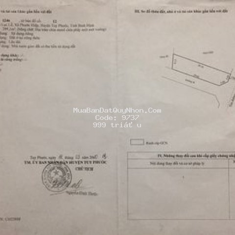 đất nền tái định cư 299m² tuy phước