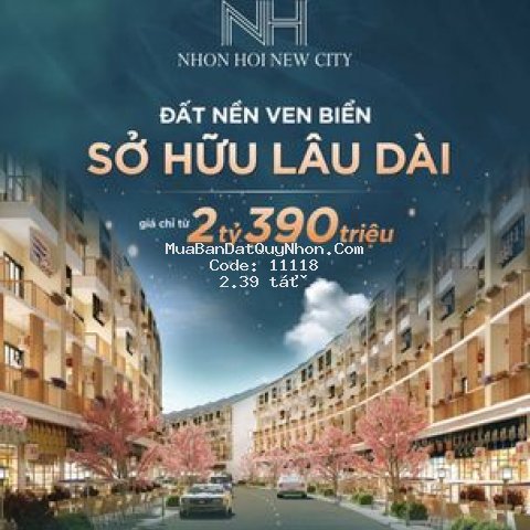 đất nền ven biển sở hữu lâu dài nhơn hội new city