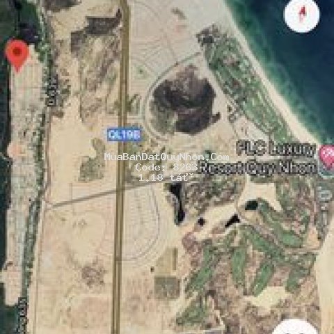 đất tđc khu kinh tế nhơn hội cách flc 1km
