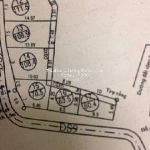 đất trung tâm thị trấn tuy phước 100m2