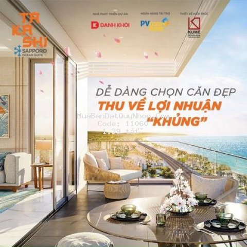 Dự án takashi ocean suite kỳ co - 1pn - chỉ tt 20%