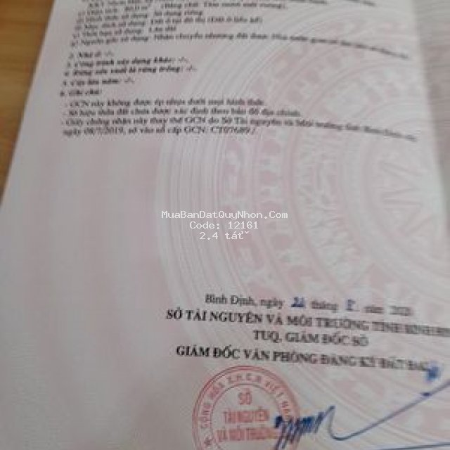 Lô đất nền nhơn hội nhơn hội pk4 đẹp