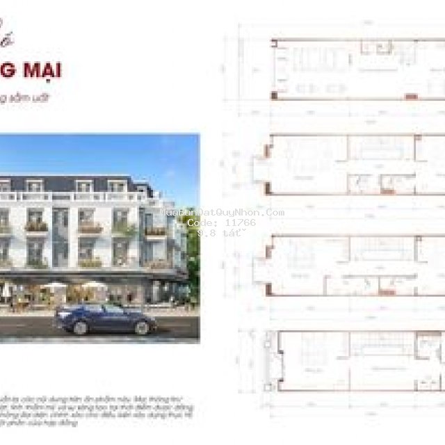 Nhà liên kế kiểu mẫu tp quy nhơn, chỉ 9.8 tỷ, shr
