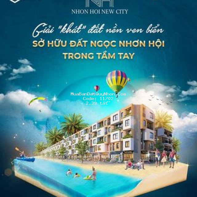 ✈ nhơn hội new city ✈ đất nền sổ đỏ - sở hữu lâu d
