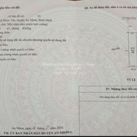 Ra nhanh đất 600m2 quốc lộ 19 an nhơn