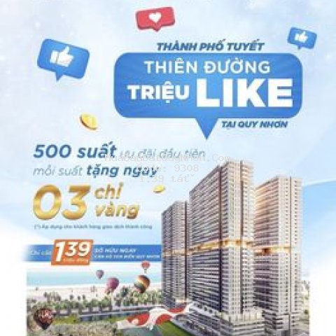 Sở hữu căn hộ biển chỉ 300tr, 0% lãi và gốc 2 năm