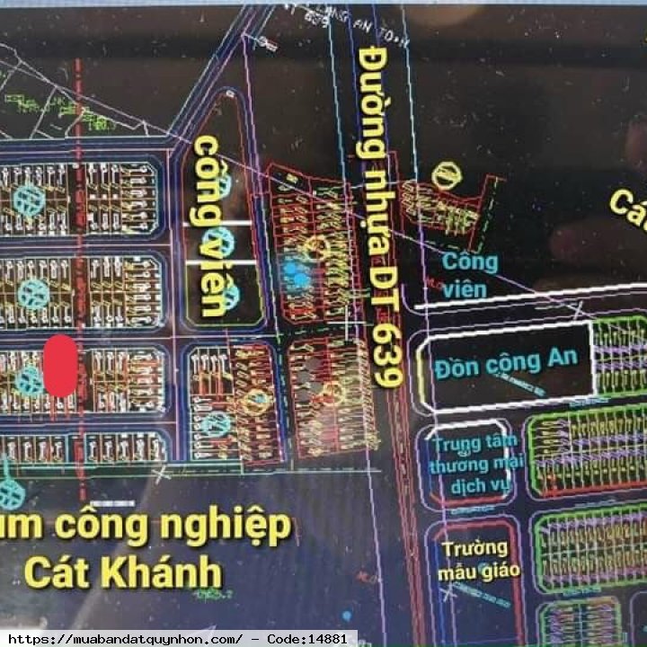 Bán 2 lô đất liền kề Cát Khánh_Phù Cát - Diện tích 2 lô: 280m2 ngang 14m, vuông vức - Vị trí đẹp - Giá bán 2 tỷ 200 triệu/2 lô (thương lượng). Có thể bán từng lô
