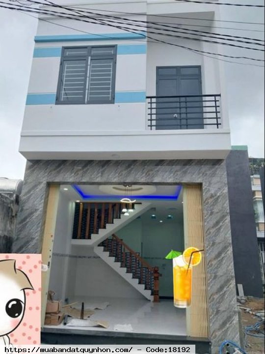 Bán 4 căn nhà hẻm Hùng Vương_P Nhơn Phú_ TP Quy Nhơn - Diện tích từ 40m2 đến 47m2 - Nhà thiết kế 2 phòng ngủ, 2wc