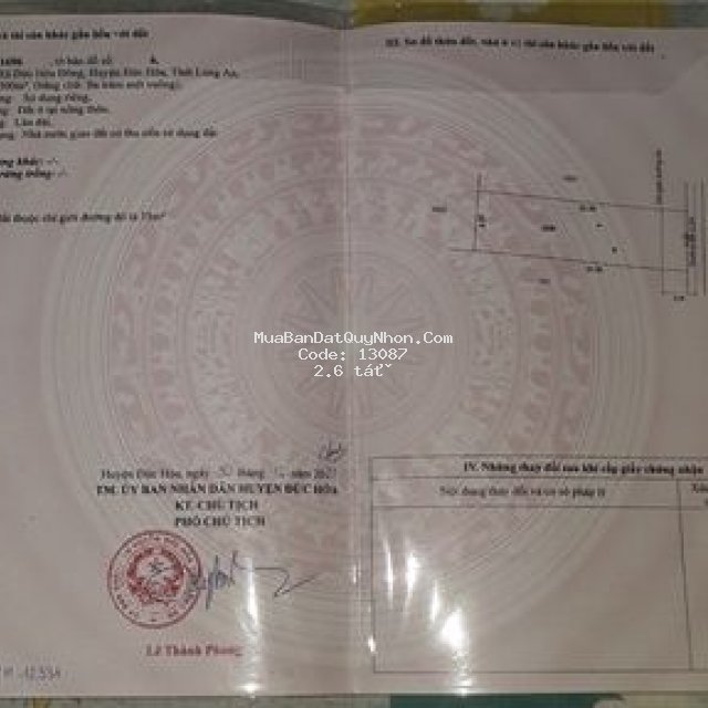 Bán đất ở long an gần khu công nghiệp giá đầu tư