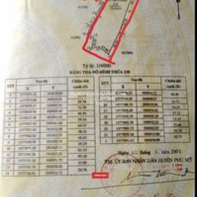 Bán đất phù mỹ bình định
