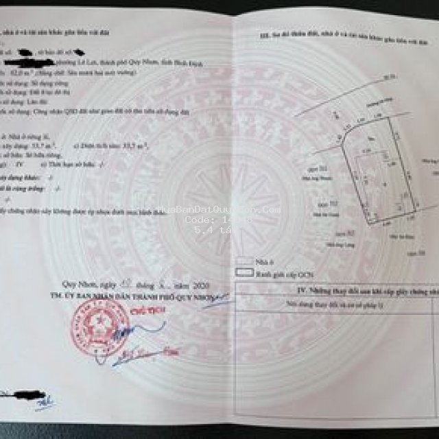 Bán đất  phường lê lợi, thành phố qui nhơn