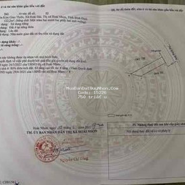 Bán đất tái định cư mặt tiền hoài hải hn bd