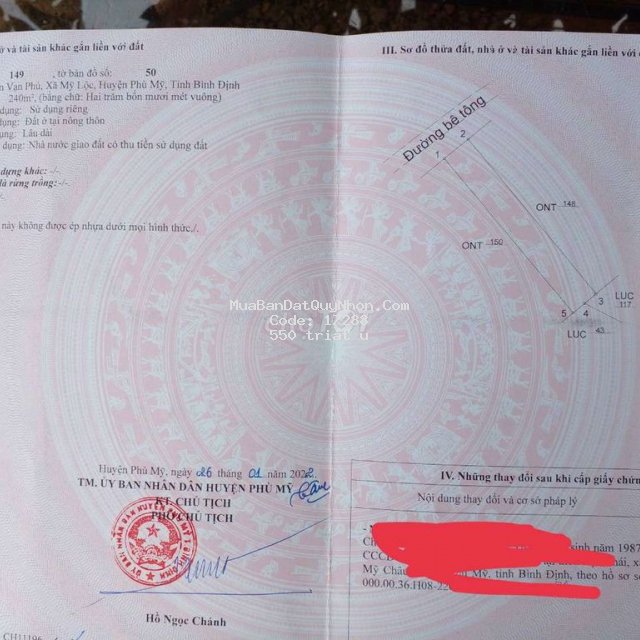 Bán đất vuông vức full thổ cư cho ae mua để dành
