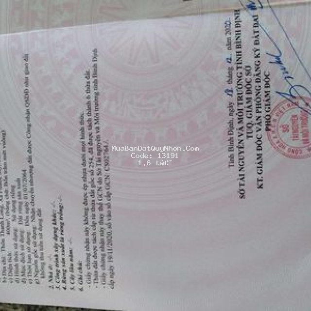 Bán gấp đất mặt tiền đường mới long vân canh vinh