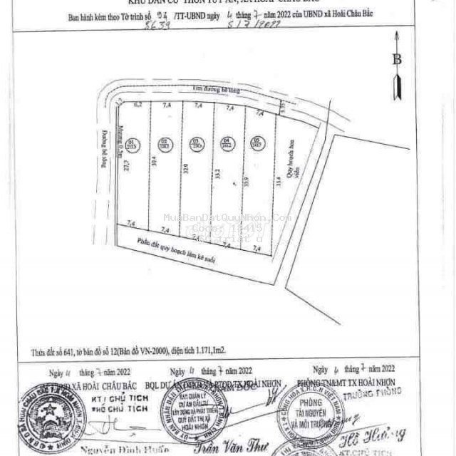Bán lô đất hoài châu bắc hn bđ lô 1 giá 360tr