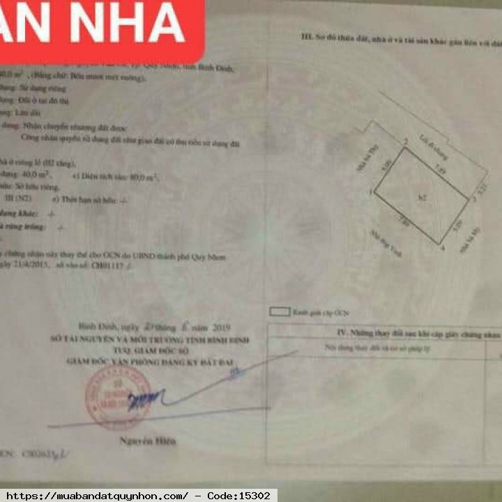Bán nhà hẻm Nguyễn Thái Học_P Nguyễn Văn Cừ_TP Quy Nhơn - Diện tích: 40m2 ngang 7,89m, diện tích sử dụng 80m2 - Kết cấu: nhà 2 tầng đầy đủ công năng - Hướng: Đông Bắc  - Pháp lý: sổ hồng đã gắn tài sản - Giá bán 2 tỷ 150 triệu (thương lượng)