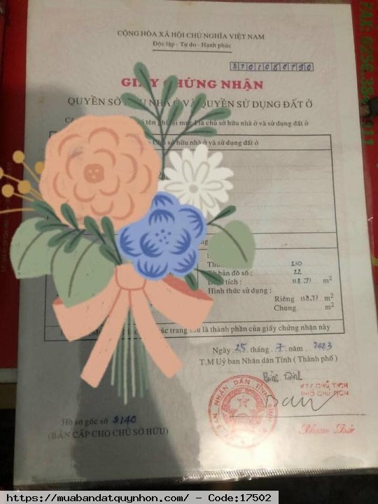 Bán nhà mặt tiền cách biển vài bước chân thuốc P Trần Phú - TP Quy Nhơn - Diện tích: 118,71m2 ngang 5,8m - Hướng: Đông Nam - Giá bán: 180 triệu/m2