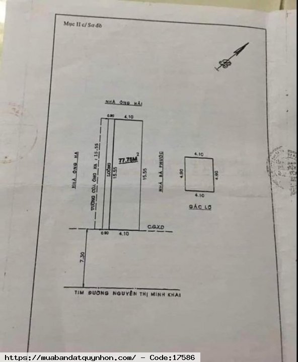 Bán nhà mặt tiền đường Nguyễn Thị Minh Khai - P Nguyễn Văn Cừ - TP Quy Nhơn - Diện tích: 75 m2 ngang 5m - Nhà 3 tầng - Giá : 6 tỷ 950 - Hướng đông nam