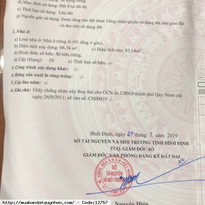 Bán nhà nội bộ ô tô đường Nguyễn Thái Học_P Ngô Mây_TP Quy Nhơn - Diện tích : 82, 68m2 ngang 4m - Kết cấu: nhà mê lỡ - Hướng Tây Nam  - Lộ giới: 9,4m 💰5 tỷ 600 triệu (thương lượng)