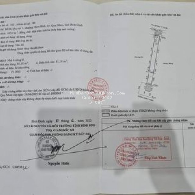 Bán nhà ở đường hùng vương, phường nhơn bình