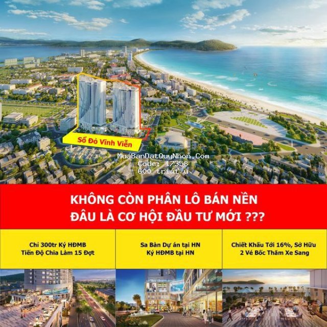 Bán suất đầu tư căn hộ biển lợi nhuận 300tr/năm