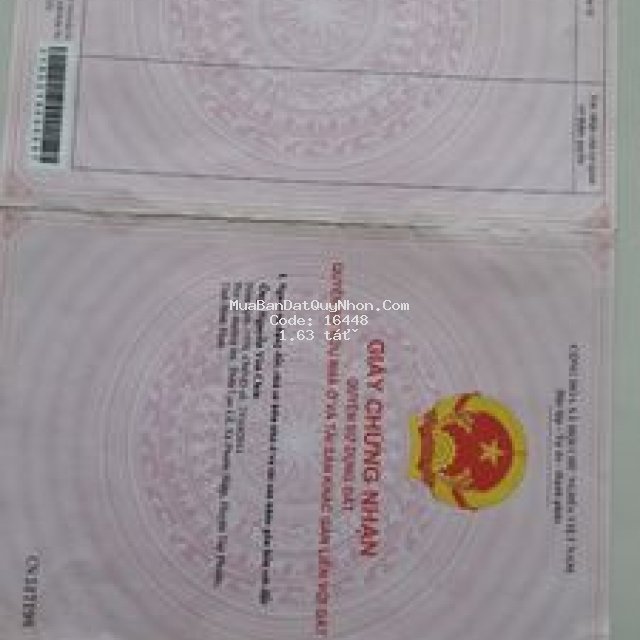 Cần bán lô đất khu tái định cư tấn thành-tuy phước