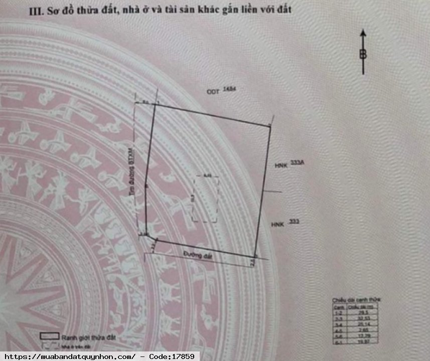 Cần bán lô đất lớn phường Nhơn Hòa - TX An Nhơn - Bình Định - Diện tích: 947m2 - Vị trí: 2 mặt tiền đường - Hướng: Tây và Nam - Giá bán: 1,5 tỷ 