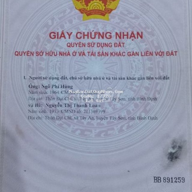 Cần  bán lô đất mặt đường ql 19b