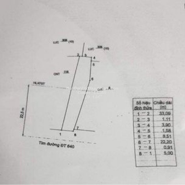 Cần bán lô đất mặt tiền tỉnh lộ 640 giá10tr/m2