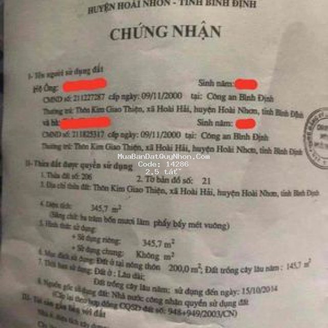 Cần bán nhà đất chính chủ